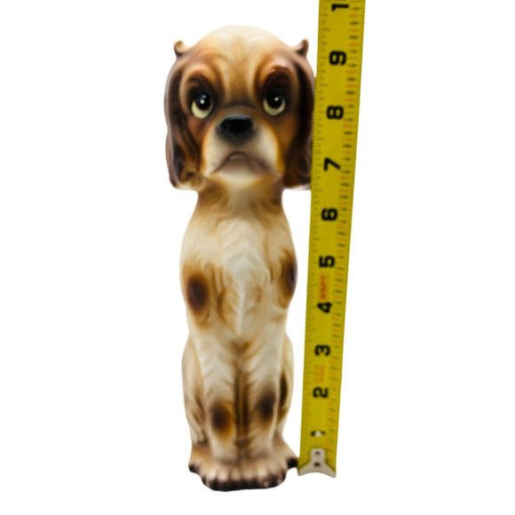 Vintage 50s 60s Wales Ceramic Spaniel Dog Big Eyes MCM Made in Japan 9 Inches - Picture 12 of 12